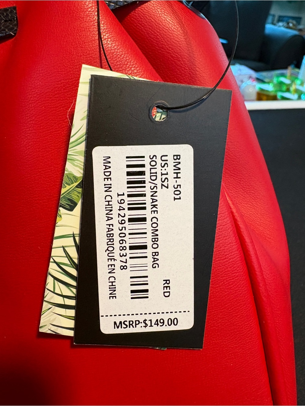 Badgley Mischka Red Shoulder Bag - Picture 6 of 6